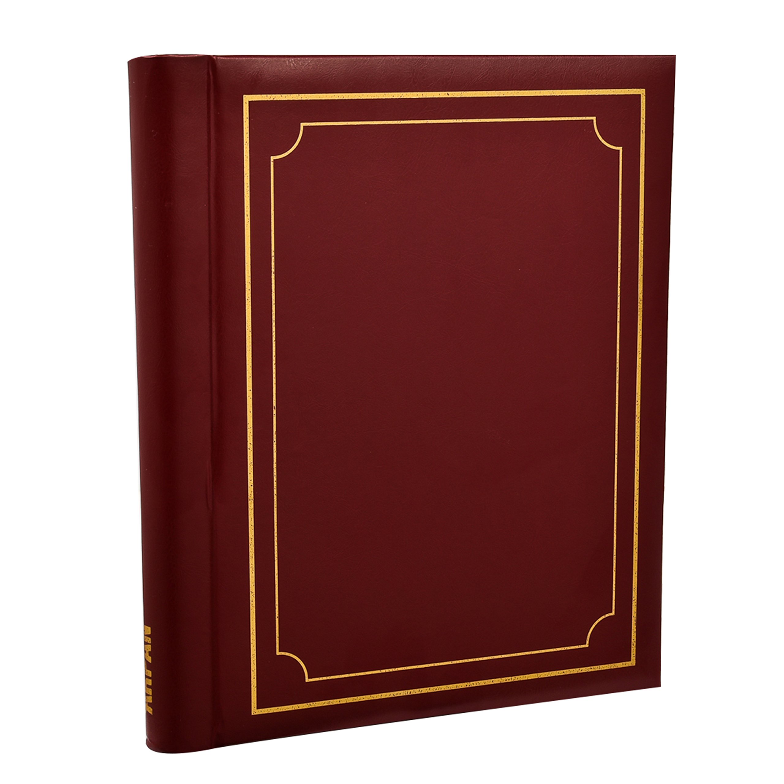 Arpan Self Adhesive Large Photo Albums Totaling 20 Sheets 40 Sides - Red/Burgundy