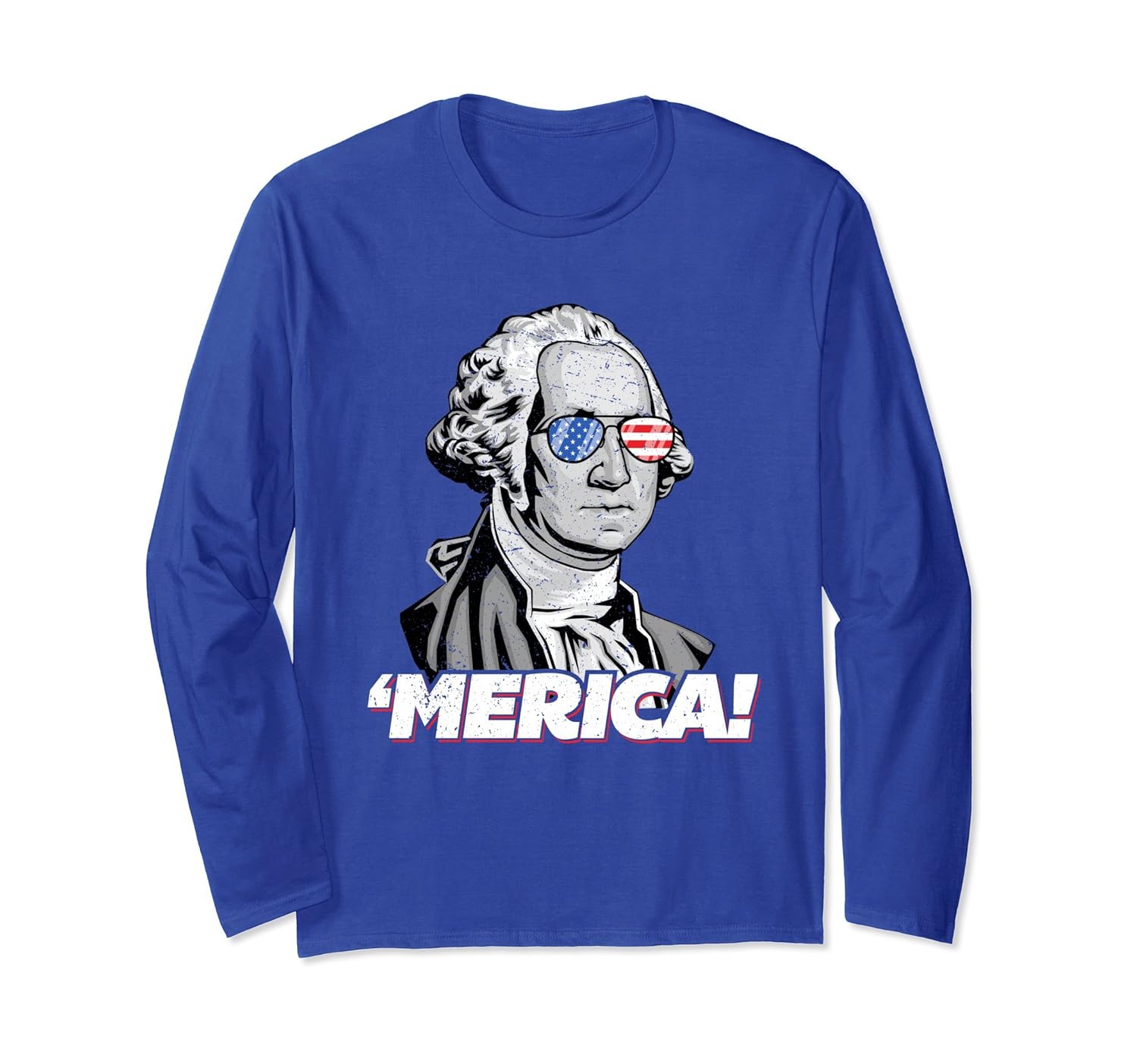 Merica G. Washington American Flag Patriot Sleeves Shirt-anz