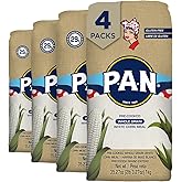 P.A.N. Whole Grain White Corn Meal &ndash; Pre-cooked Gluten Free and Kosher Flour for Arepas (2.2 lb/Pack of 4)