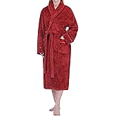 PAVILIA Women Plush Fleece Robe, Soft Textured Bathrobe, Lady Cozy Spa Long Robe