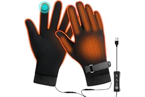 ESKOOD Electric 5V USB Heated Gloves Women Men Winter Hand Warmer Gloves Touchscreen Thermal Gloves for Driving Texting
