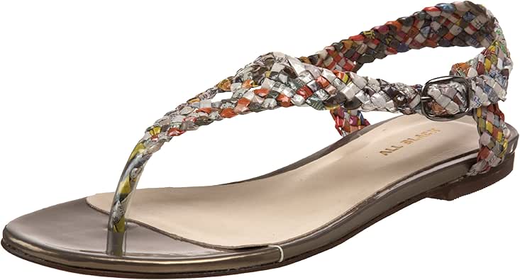 Amazon.com | ALL BLACK Women's Thong News Sandal, Newspaper, 37.5 M EU / 7.5 B(M) US | Flip-Flops