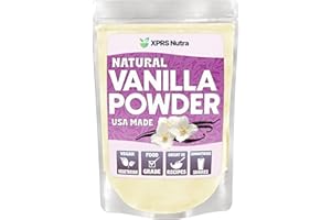 XPRS Nutra Vanilla Flavoring Powder - Fresh Vanilla Powder - Premium Vanilla Powder for Baking Pure Vanilla Bean Powder Flavoring - Make Vanilla Sugar for Baking Vanilla Powder for Coffee (12 Ounce)