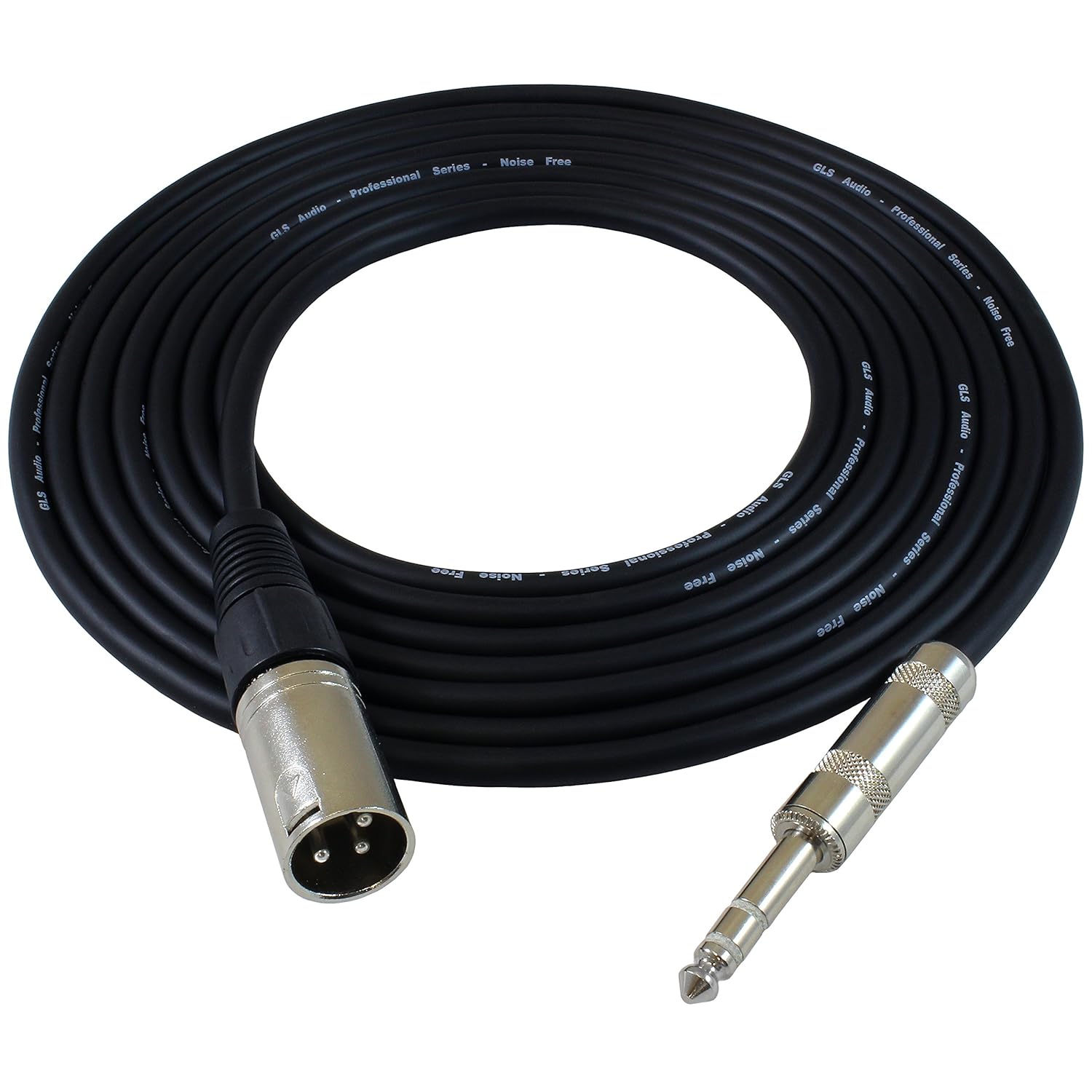 GLS Audio Cable de conexión de 12 pies XLR macho a 1/4 pulgadas TRS