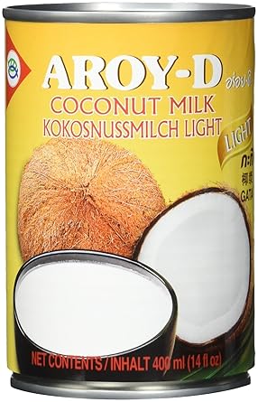 AROY-D Kokosnussmilch light, ca. 5,9% Fettgehalt, 4er Pack
