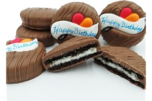 Philadelphia Candies Milk Chocolate Covered OREO Cookies, Happy Birthday Gift Net Wt 8 oz