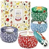 Yinuo Mirror 4 Pack Soy Candles Christmas Scents 120H Burn Time Gift Set view 1