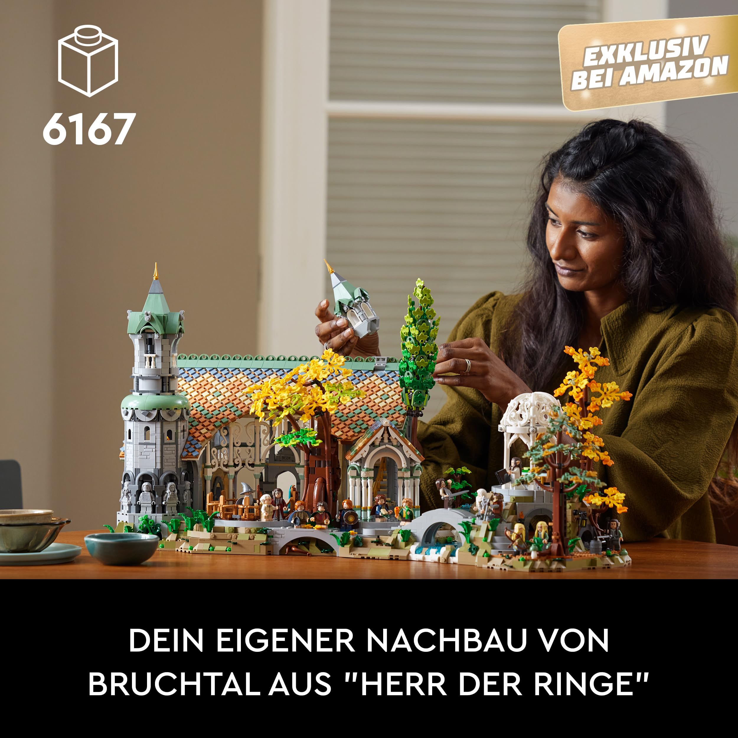 LEGO Icons Der Herr Der Ringe: Bruchtal - Modellbau für Erwachsene - Kreatives Spielzeug mit 15 Minifiguren mit Gandalf, Legolas, Aragorn & Frodo - Kontruktionsspielzeug zum Sammeln - 10316 2