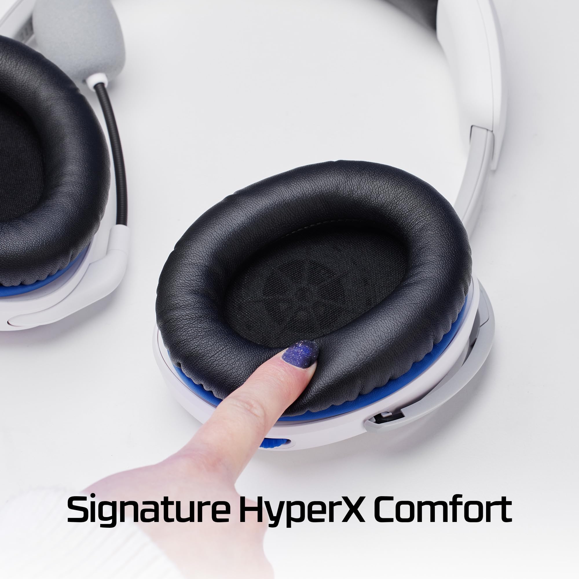 HyperX Cloud Stinger 2 – Gaming Headset for PlayStation, Signature Comfort, Adjustable Headband, Wired, White