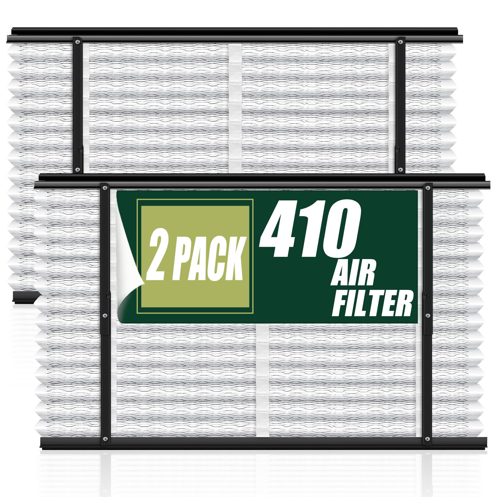 Photo 1 of 2 Pack 410 Replacement Filter, MERV 11 16x25x4, Compatible with AprilAire Whole House Air Purifiers 1410, 1610, 2140, 2400, 2410, 2416, 3410, 4400