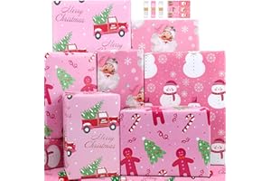 Girl Christmas Wrapping Paper Xmas Gift Wrap Paper for Little Girls Fairy Kids Girly Xmas Wrapping Paper Holiday Wrapping Pap