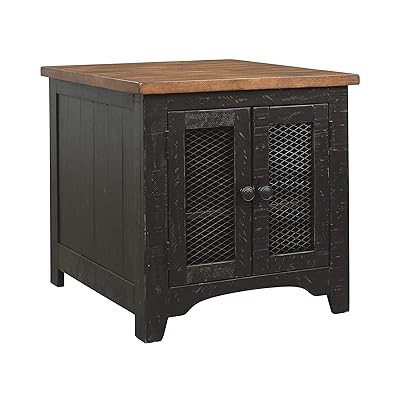 Signature Design by Ashley Valebeck Rectangular End Table Black/Brown