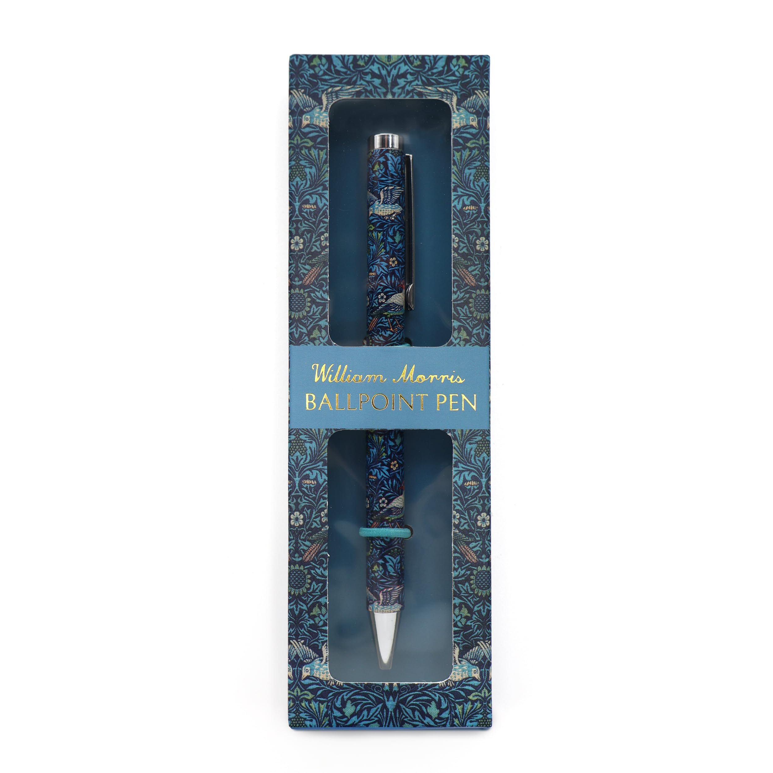 Robert Frederick William Morris Birds Ballpoint Pen in Gift Box | Black Ink Twist Nib | Stylish Writing Pen | Elegant Stationery Gift