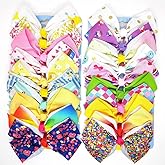 20PCS 5 Inch Hair Bows for Girls Alligator Clips Grosgrain Ribbon Heart Rainbow Big Bows Clips Hair Barrettes Accessories for Little Girls Kids Toddlers Teens