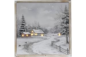 Wall Art, Decorative Panels, Home Accent Pieces, Modern Wall Design, Canvas, Multi Led Framed Wall Art (Country Road), Dimens