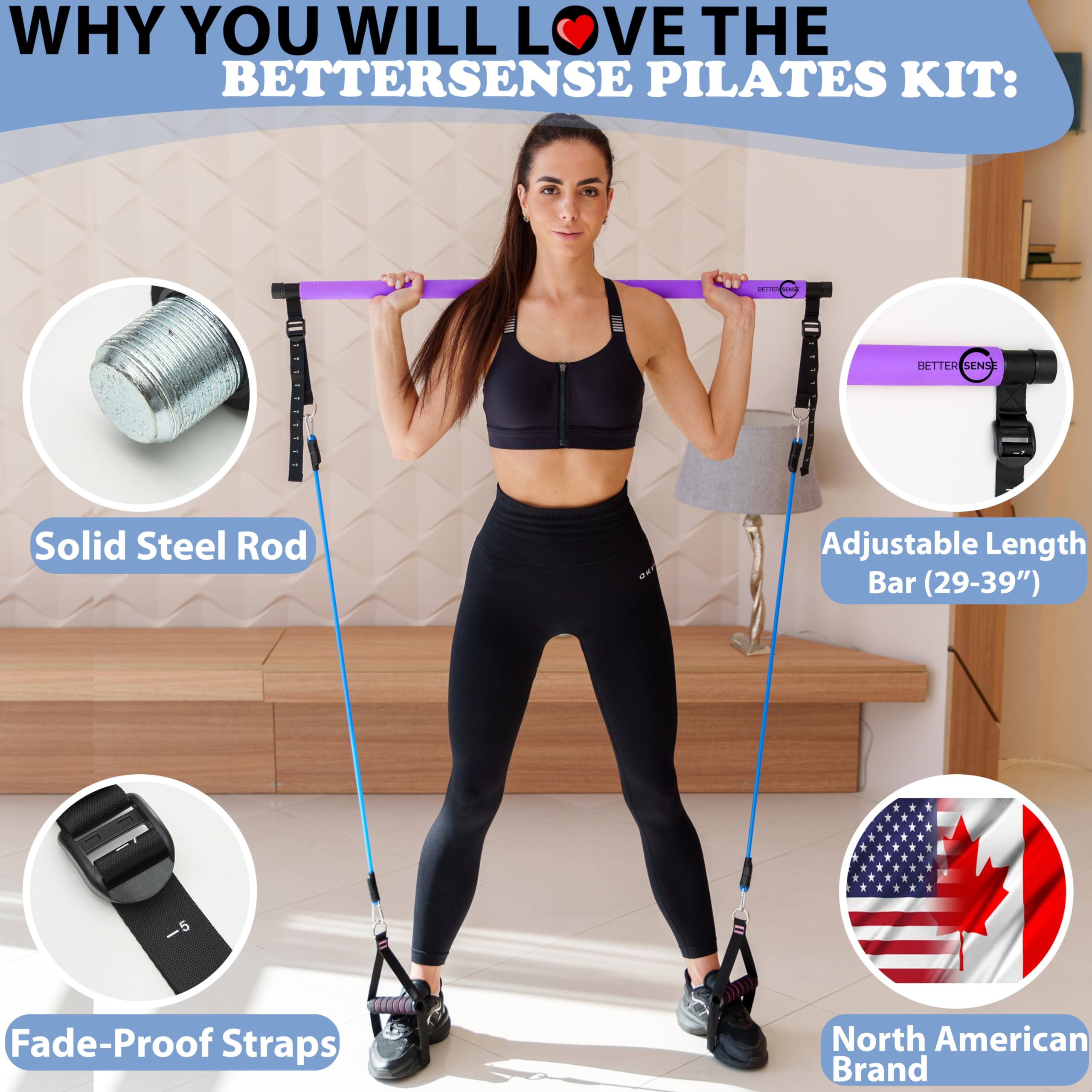 Upgraded Portable Pilates Bar Kit
