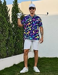 Xdceu Hawaiian Golf Shirts for Men Hawaiian