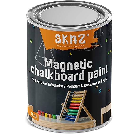 2 in 1 Magnetische Tafelfarbe allergikerfreundliche magnetische Wandfarbe für Innen , perfekt fürs Kinderzimmer, schwarz