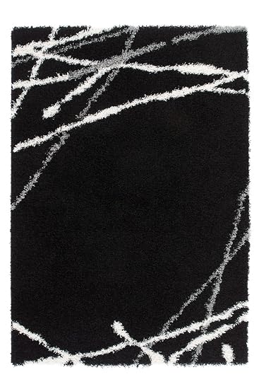 Kayoom Germany Bonn Schwarz Hochfloor Langfloor Shaggy Modern