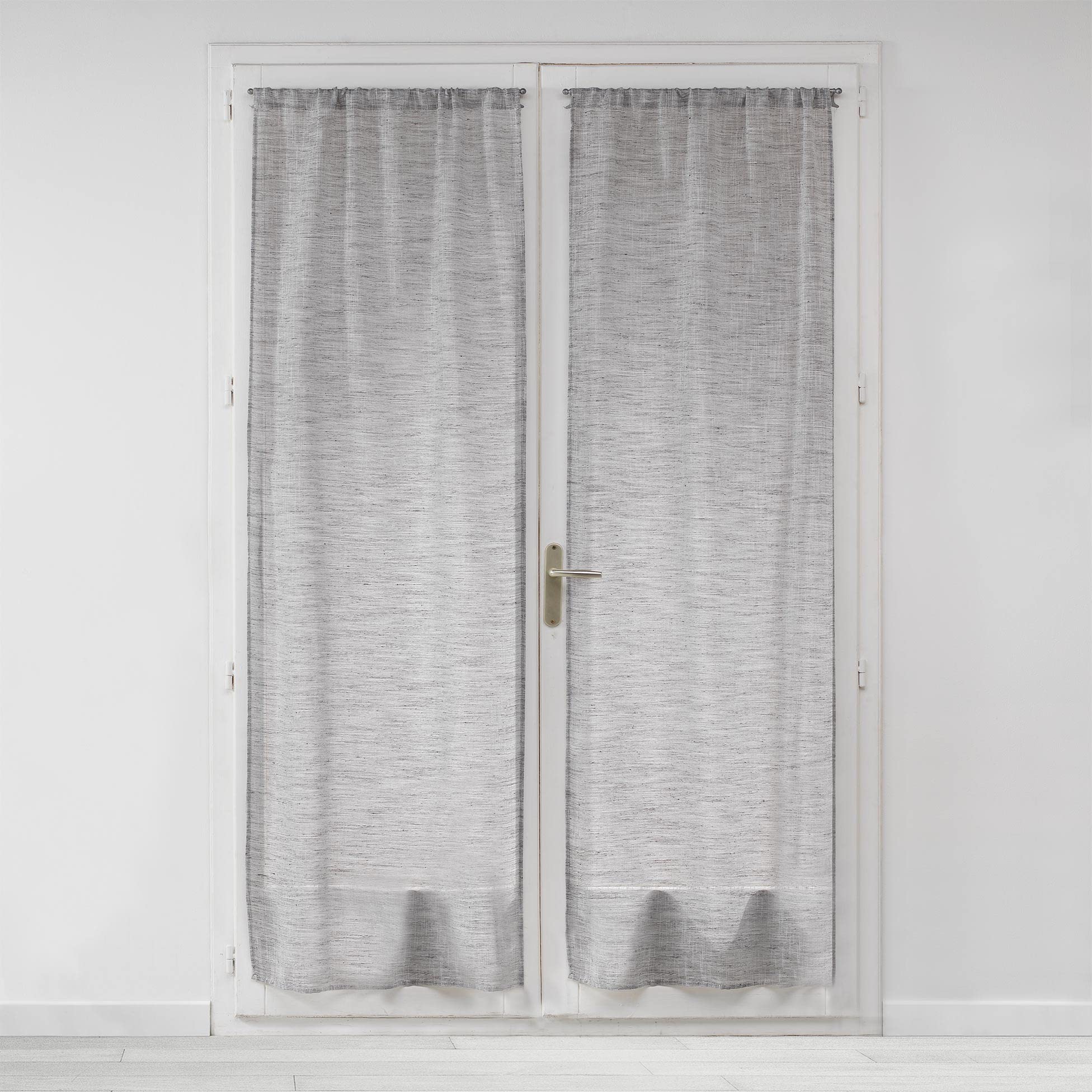 Douceur d'Intérieur Pair of Straight Curtains 2 x 70 x 200 cm Milza Charcoal