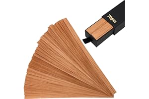 CUIYKAI 70 Pieces Spanish Cedar Cigar Lighters - Premium Wood Spills Strips Sticks for Lighting Cigars and Pipes, Humidor Accessories for Cigar Boxes, Trays, Jars, and Cases (0.02" Thick)
