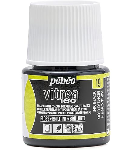 Pébéo Vitrail Stained Glass Paint - 45 Ml Bottle In Yellow, Solvent-Based For Glass & Metal - View #6