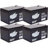 Interstate Batteries SLA Battery 12V 12Ah AGM VRLA (4-Pack) SLA1104