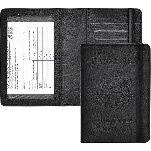 Cartera Para Pasaporte Familiar Con Bloqueo RFID - Para 4 Personas, Ligera, Impermeable Y Con Correa De Muñeca
