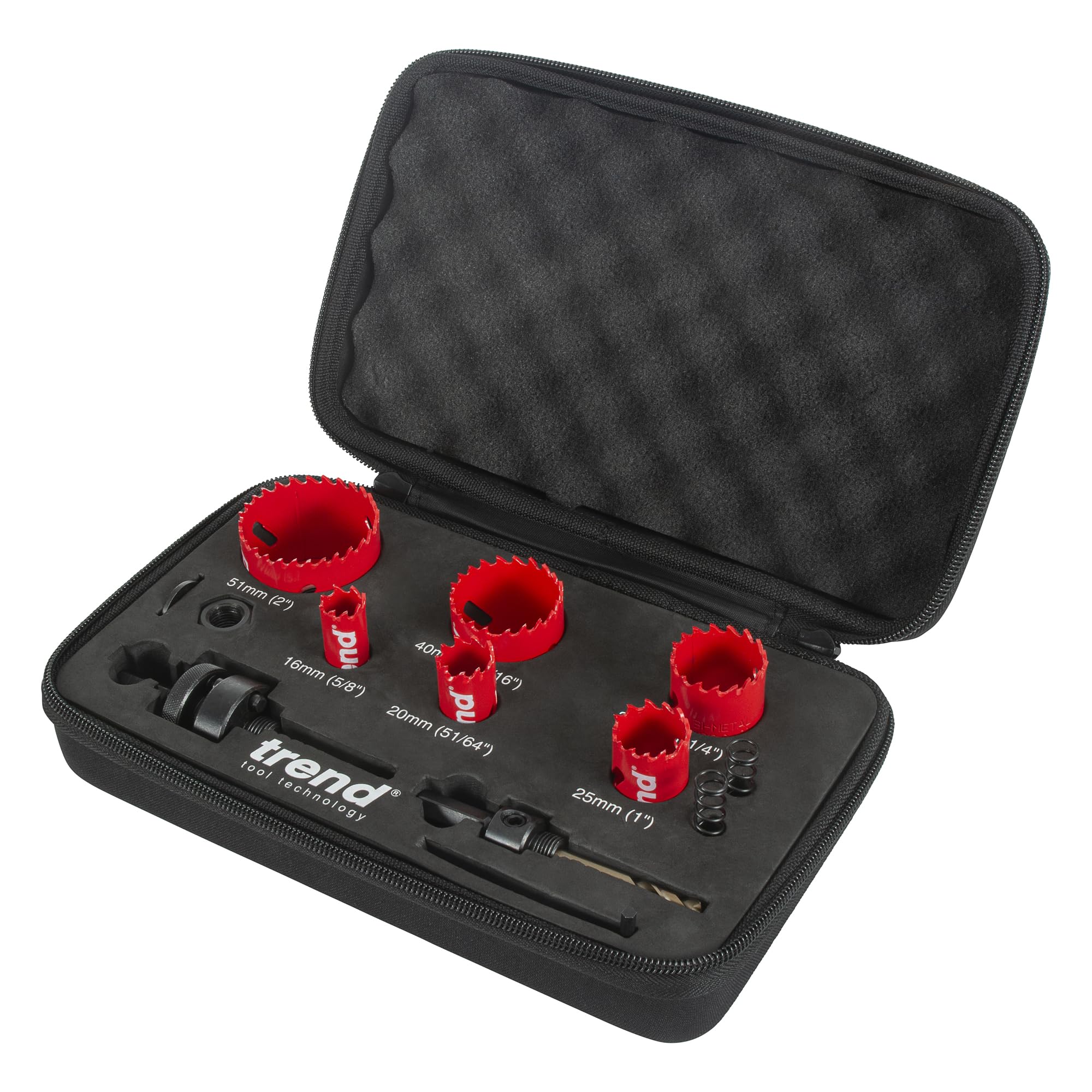 Trend 6-Piece Electrician Hole Saw Set, 19mm to 76mm Diameter, Fast Cutting and Long-Lasting Blades, HS/Set/6