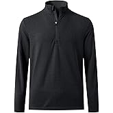 M MAELREG Mens Quarter Zip Pullover Golf Casual Fleece Lined Warmth Lightweight Stretch Mock Neck 1/4 Zip Sweatshirts for Men