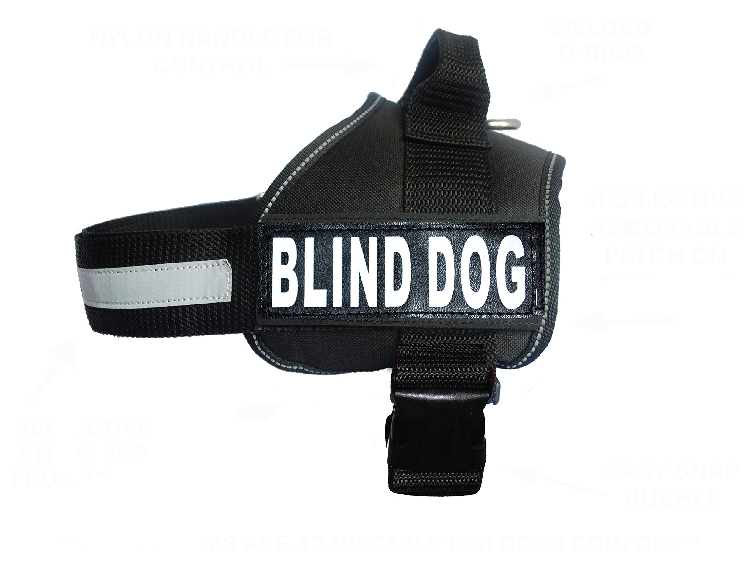 Doggie Stylz Blind Dog Harness - No Pull, No Escape Adjustable Service Dog Vest with Handle for Training & Mobility, Reflective Accessories & Patches for Blind Dogs โ image 1