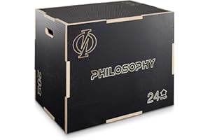 Philosophy Gym 3 in 1 Non-Slip Wood Plyo Box- Jump Plyometric Box for Training and Conditioning