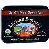St. Claire's Organic Candy, Licorice Pastilles, 1.5