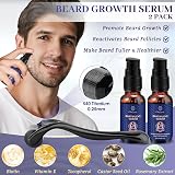 Oukzon 11 in 1 Beard Grooming Kit for Men with Derma Roller 2 Pack Serum view 6