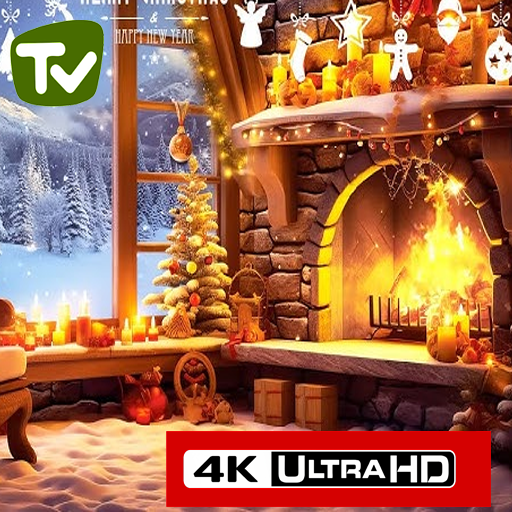 Beautiful Cozy Christmas Fireplace | HD 4K Videos Screensaver for Relaxing Meditation