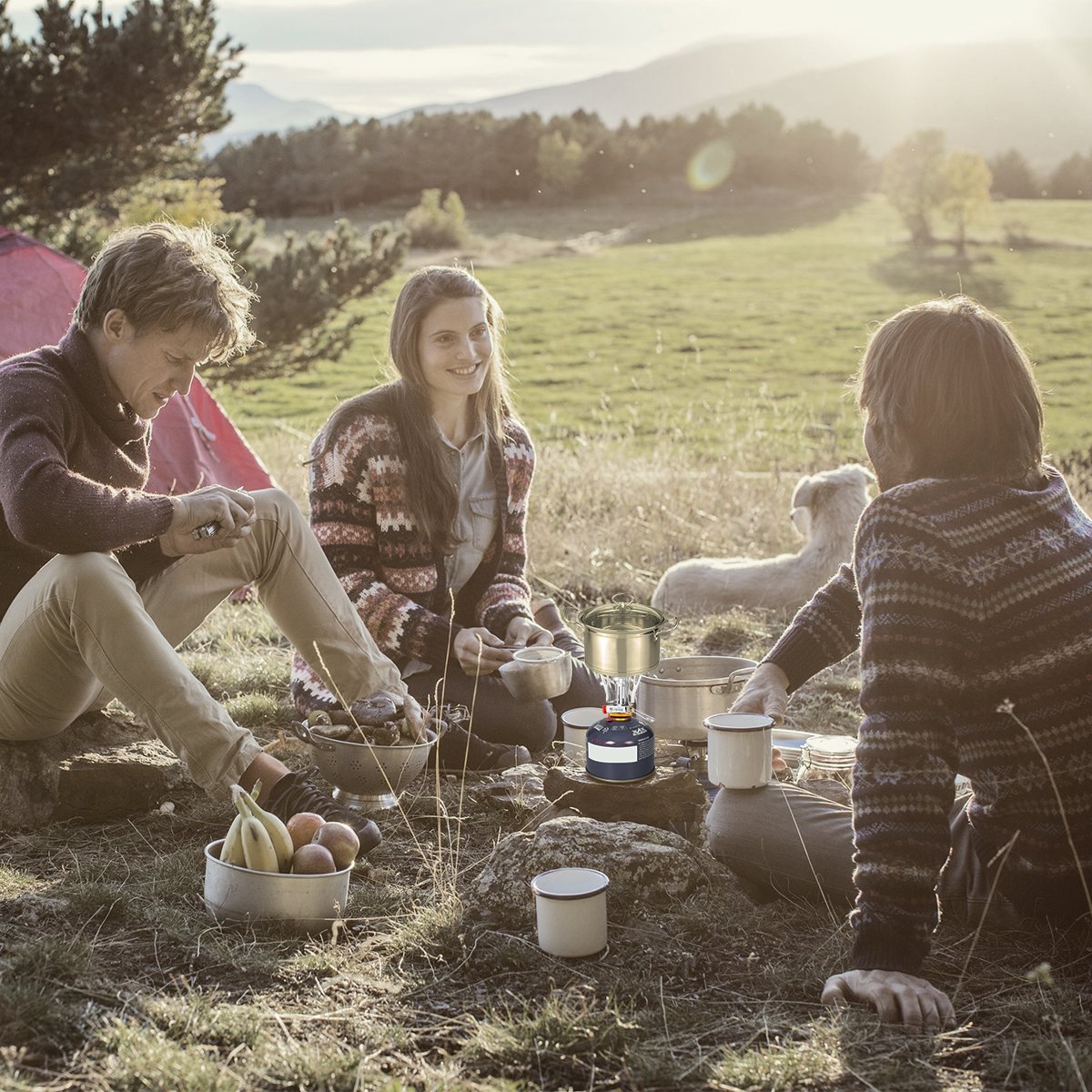 isYoung 2 Lots 8cm*5cm Mini Réchauds, Super Léger & Petit & Puissant, Piable et Portable pour Camping et Voyage.