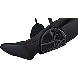 Sleepy Ride - Airplane Footrest Made with Premium Memory Foam - Airplane Travel Accessories - Tested and Proven to Prevent Swelling and Soreness - Provides Relaxation and Comfort (Jet Black)