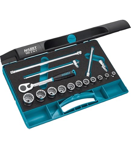 HAZET Shock Absorber Tool Set 4915/15 | 15-Piece Set, Square Drive