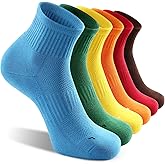 FITRELL 6 Pack Men's Athletic Ankle Socks Cushioned Sports Running Socks 7-9/9-12/12-15