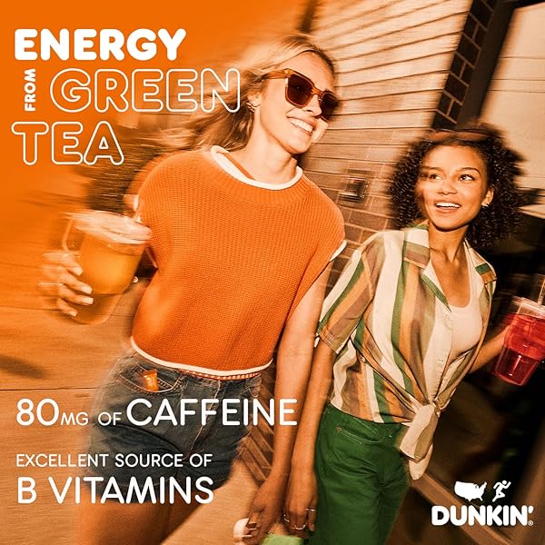 DUNKIN’ REFRESHERS SINGLES TO GO! ZERO SUGAR POWDERED DRINK MIX, 40 CT VARIETY PACK, ENERGY FROM GREEN TEA, ASPARTAME-FREE, NO SYNTHETIC COLORS, 40 SINGLE-SERVE PACKETS, JUST ADD WATER