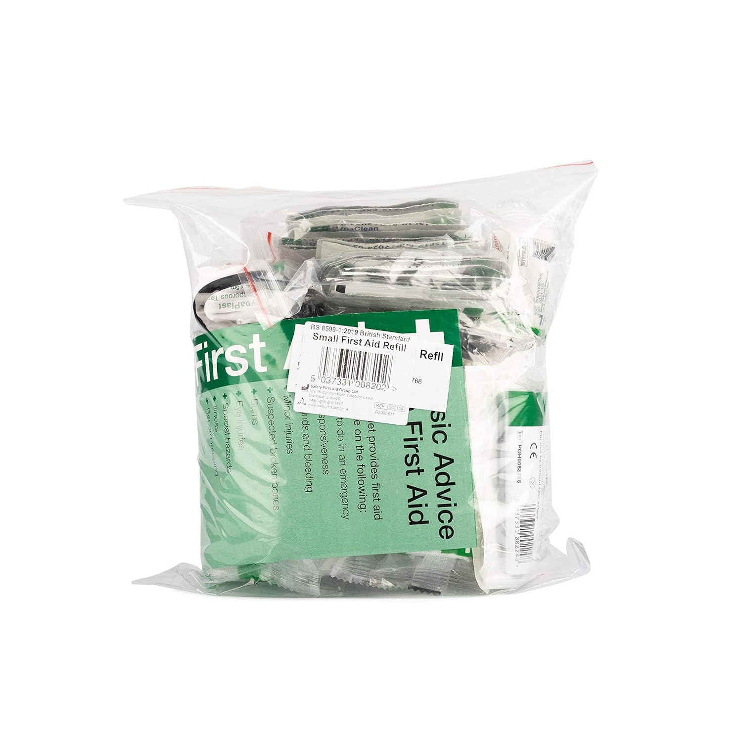 Small British Standard First Aid Kit Refill (BS-8599-1:2019 Compliant): Health & Personal Care