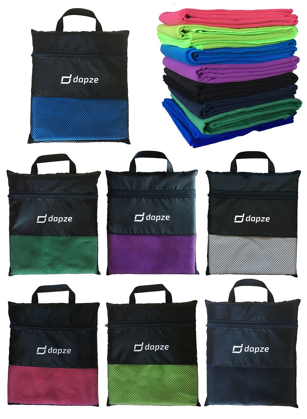 Microfibre Towel & Travel Towel with carry Bag - ultra-absorbent light & soft - Perfect for sports, fitness, outdoors, travel, beach, gym, yoga, pilates, bikram, swim, camping, hiking, backpacking, holidays and home. 10 colors (Pink)