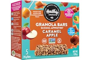 THE HEALTHY CRUNCH COMPANY Caramel Apple Granola Bars 5 Count, 120 GR