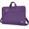 Voova Laptop Shoulder Bag - Slim Waterproof Carrying Case For 15.6" Laptop, Messenger Briefcase With Strap (Grey, Black, Blue, Red)