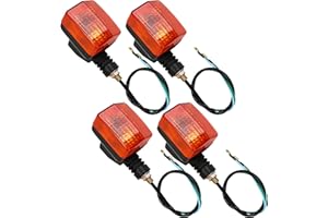 BULEVINA 2 Pairs Motorcycle Turn Signal Light Indicator Halogen Lamp For XR650L 1993-2020 For Honda XR250L 1991-1996 Rear Lights Lamp Indicator Winker Blinker Replacement