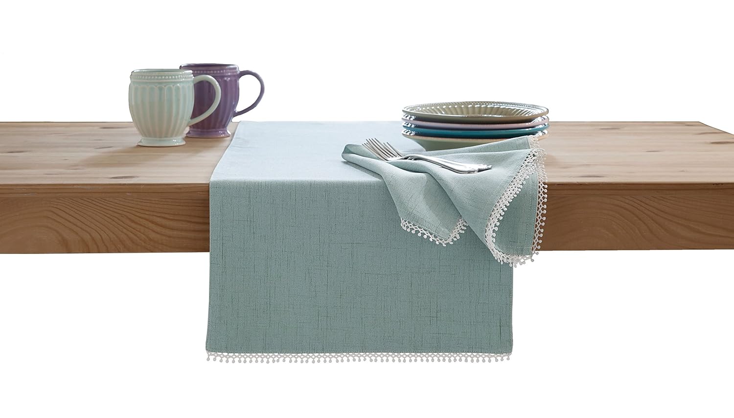 Best blue linen table runner