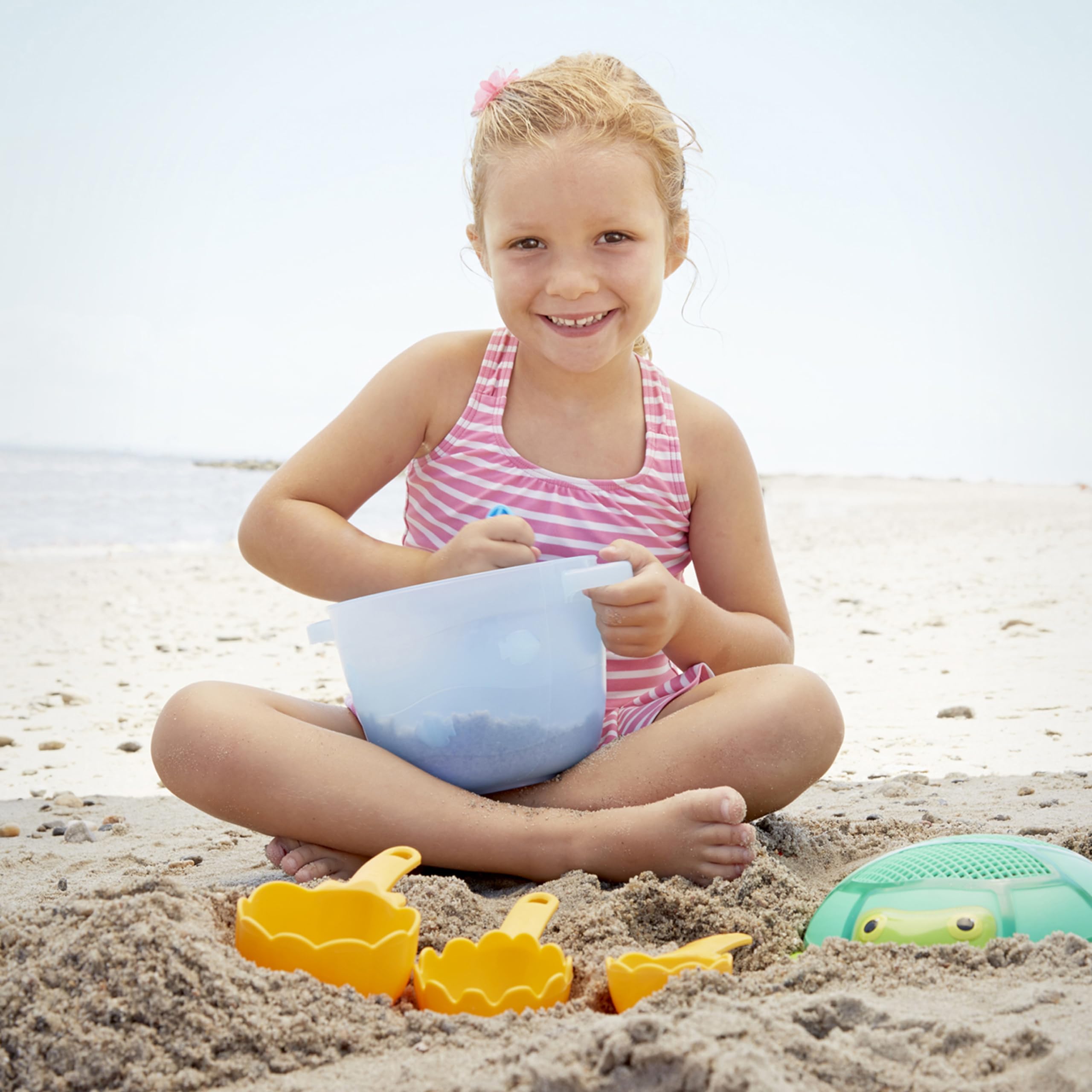 Melissa & Doug Sunny Patch Seaside Sidekicks Sand Baking Set-Beach Toy, Outdoor Play for Kids Ages 3+