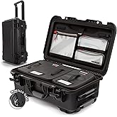NANUK 938 Pro Photo with N-Cubik – Waterproof Travel Camera Hard Case with 17S & 17M N-Cubik Insert and Wheels, 23.8” x 15.5” x 13.2”, Dustproof and Impact-Resistant, Ideal for Heavy Loads – Black