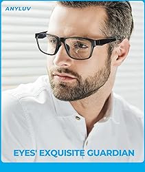 ANYLUV Blue Light Blocking Glasses for Men, Square