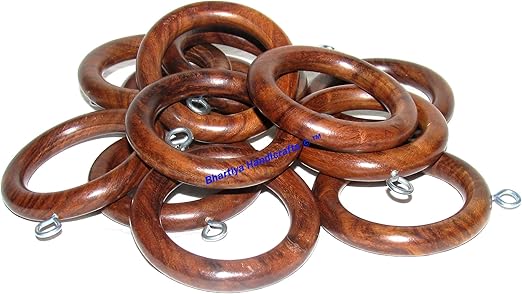 Bhartiya Handicrafts Wooden Curtain Rings Decorative Wood Ring
